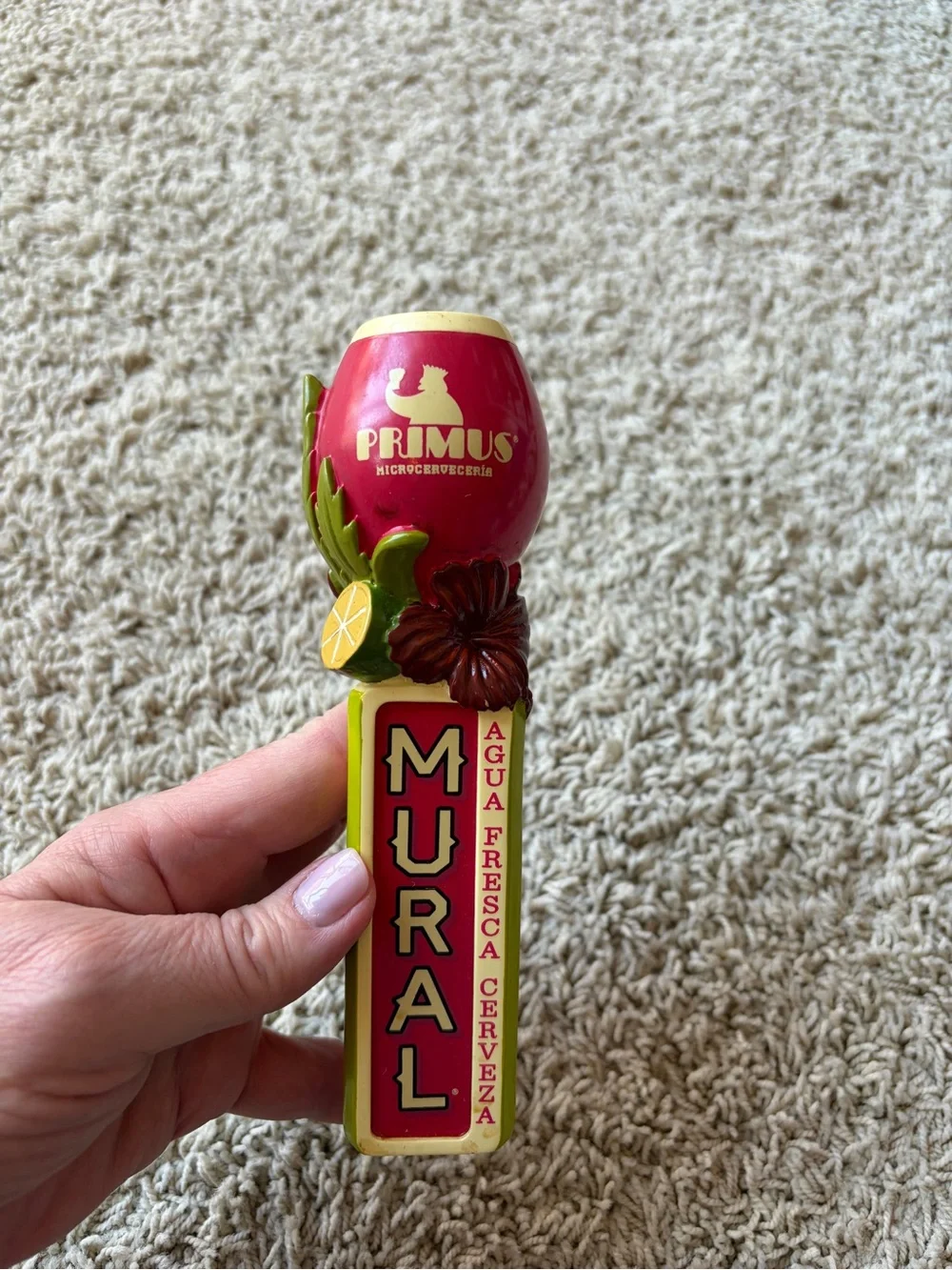 New Belgium Brewing Mural Agua Fresca Beer Tap Handle Watermelon Lime Primus G10